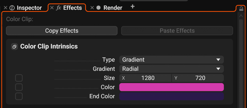 The Color Clip Intrinsics of a radial gradient