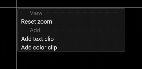 The context menu of an empty spot in the Monitor