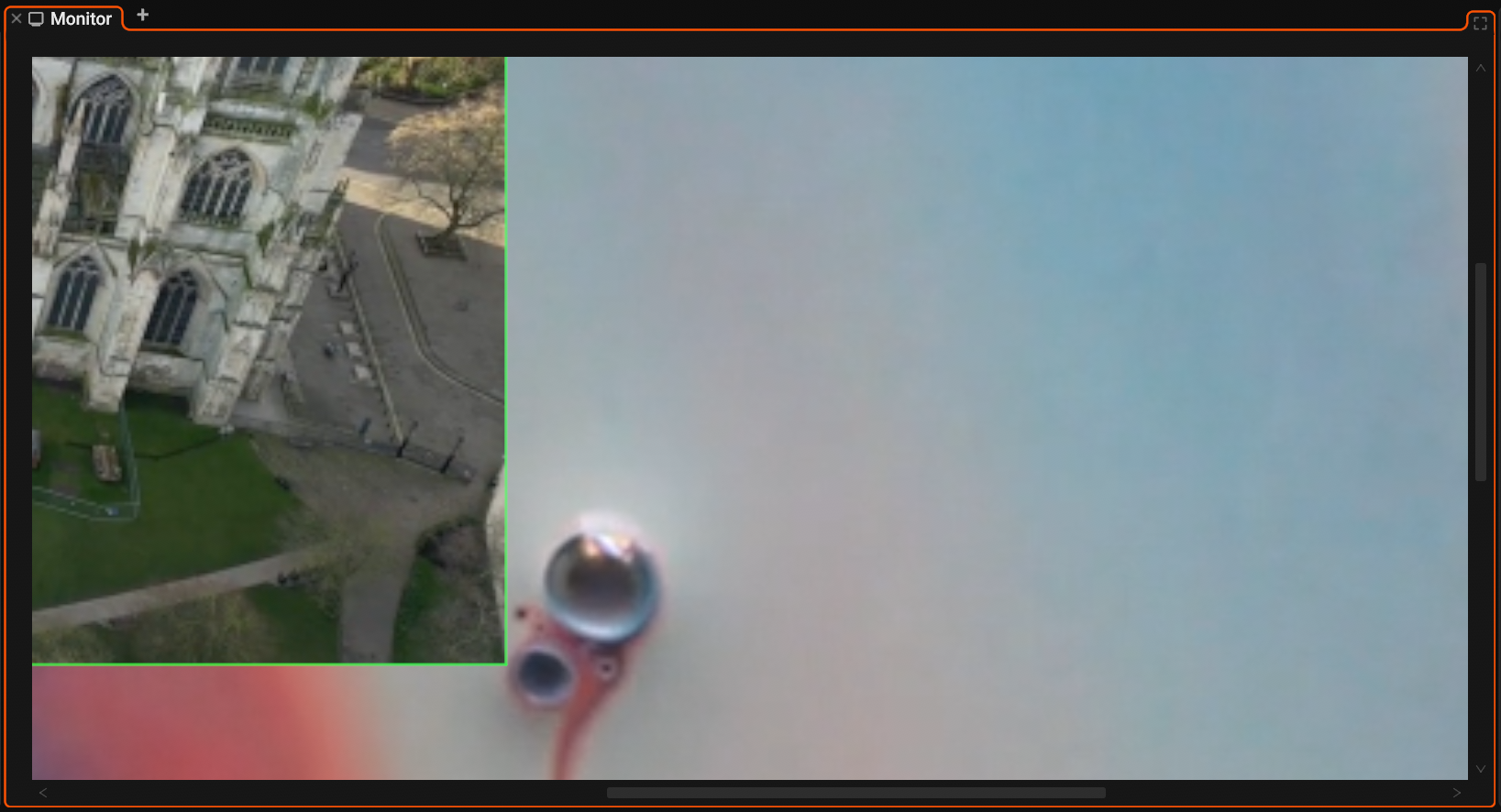 The Monitor zoomed in
