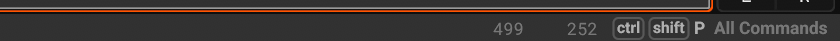 The right side of the status bar over the Monitor