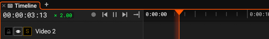 The transport controls during playback at 2x speed
